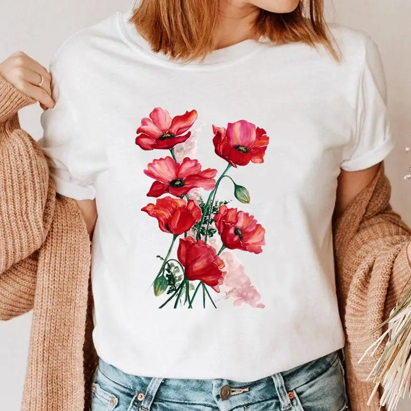Women Casual Flower 90s Cute Graphic Top Print Clothing 90s T Shirt Female Tee Ladies Fashion Short Sleeve Cartoon T-shirt
Women Casual Flower 90s Cute Graphic Top Print Clothing 90s T Shirt Female Tee Ladies Fashion Short Sleeve Cartoon T-shirt