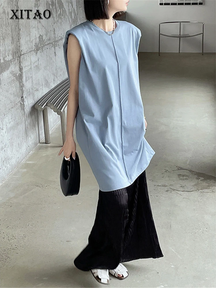 XITAO Pleated Dress Fashion Women Pullover Sleeveless Small Fresh Casual Style Loose 2022 Summer Minority Elegant Dress WLD7787
XITAO Pleated Dress Fashion Women Pullover Sleeveless Small Fresh Casual Style Loose 2022 Summer Minority Elegant Dress WLD7787