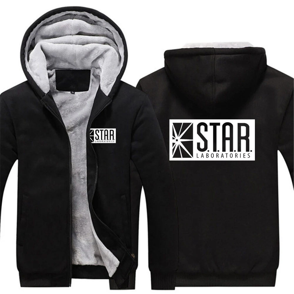 

2022 STAR Laboratories Men's New Winter Thicken Warmer Hooded Paded Hoodies Casual Harajuku Hip Hop Zipper Sweatshirts Coats Top
