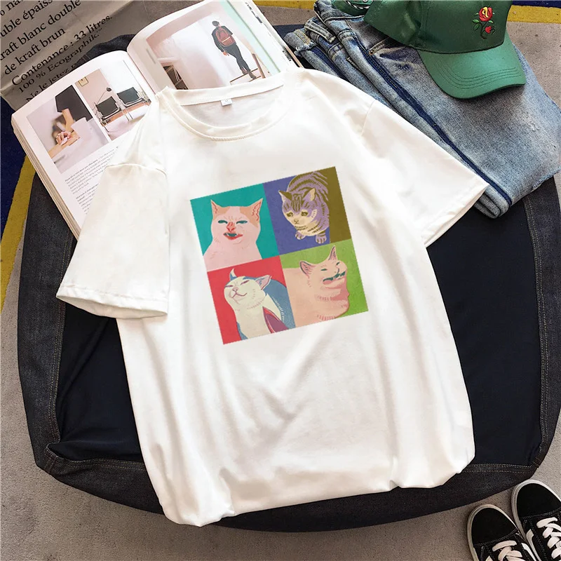 Korean Harajuku Cat Spoof Casual Women T Shirt Album Gothic Hip Hop Ulzzang Dropshipping Kawaii Print Harajuku Tee Punk Clothes
Korean Harajuku Cat Spoof Casual Women T Shirt Album Gothic Hip Hop Ulzzang Dropshipping Kawaii Print Harajuku Tee Punk Clothes