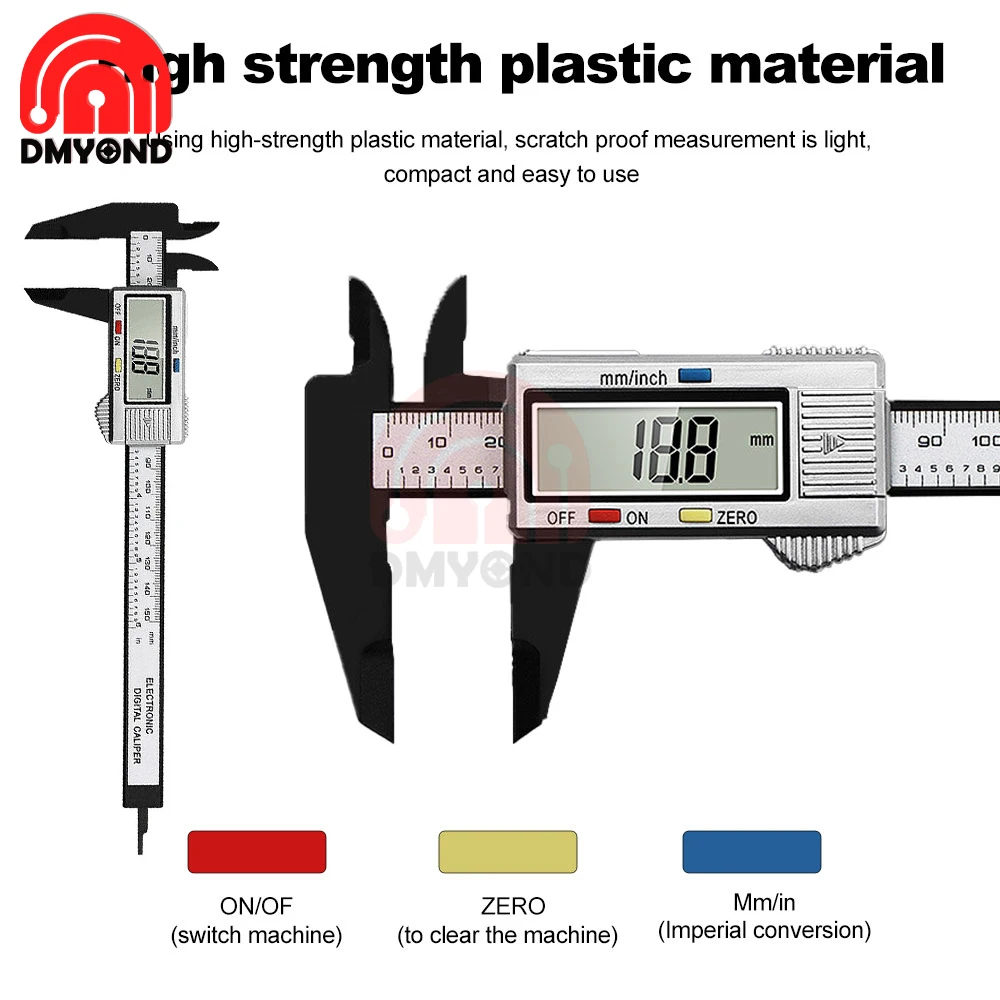 150mm 100mm 6 Inch Electronic Digital Display Caliper Carbon Fiber Vernier Caliper Gauge Micrometer Digital Ruler Measuring Tool
150mm 100mm 6 Inch Electronic Digital Display Caliper Carbon Fiber Vernier Caliper Gauge Micrometer Digital Ruler Measuring Tool