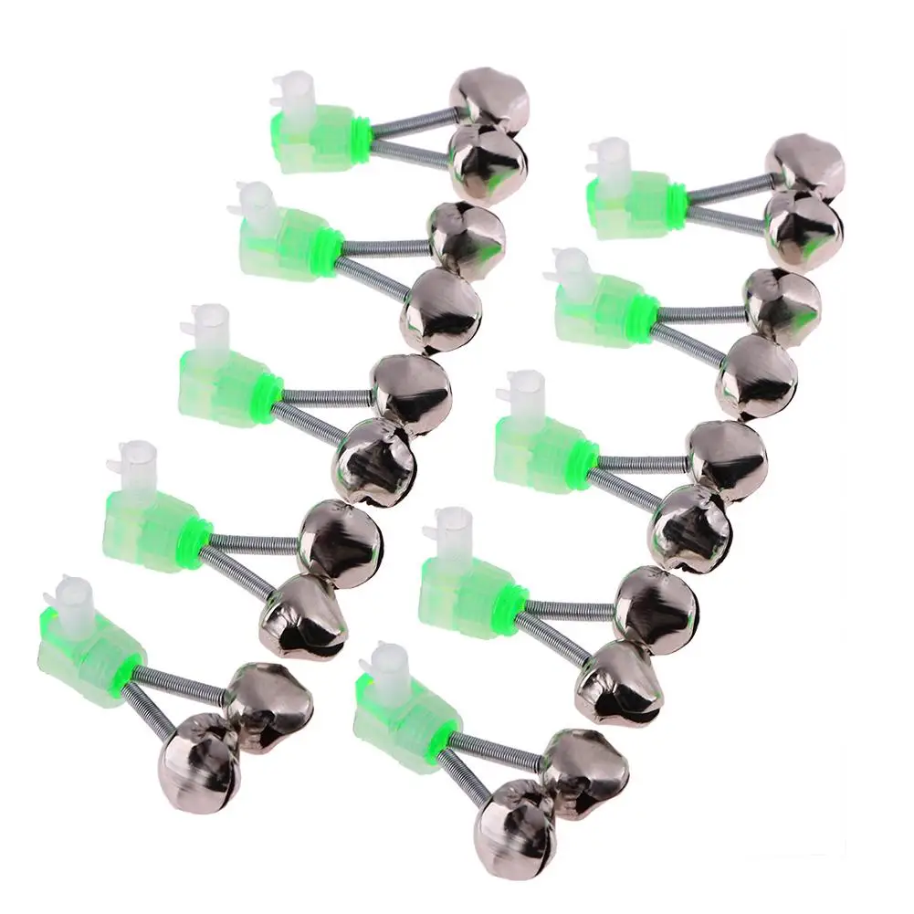 10Pcs/set Simple Bite Alarms Twin Spiral Bells Fishing Outdoor Night Peche Carp Fishing Rod Tip Clips Accessories
10Pcs/set Simple Bite Alarms Twin Spiral Bells Fishing Outdoor Night Peche Carp Fishing Rod Tip Clips Accessories