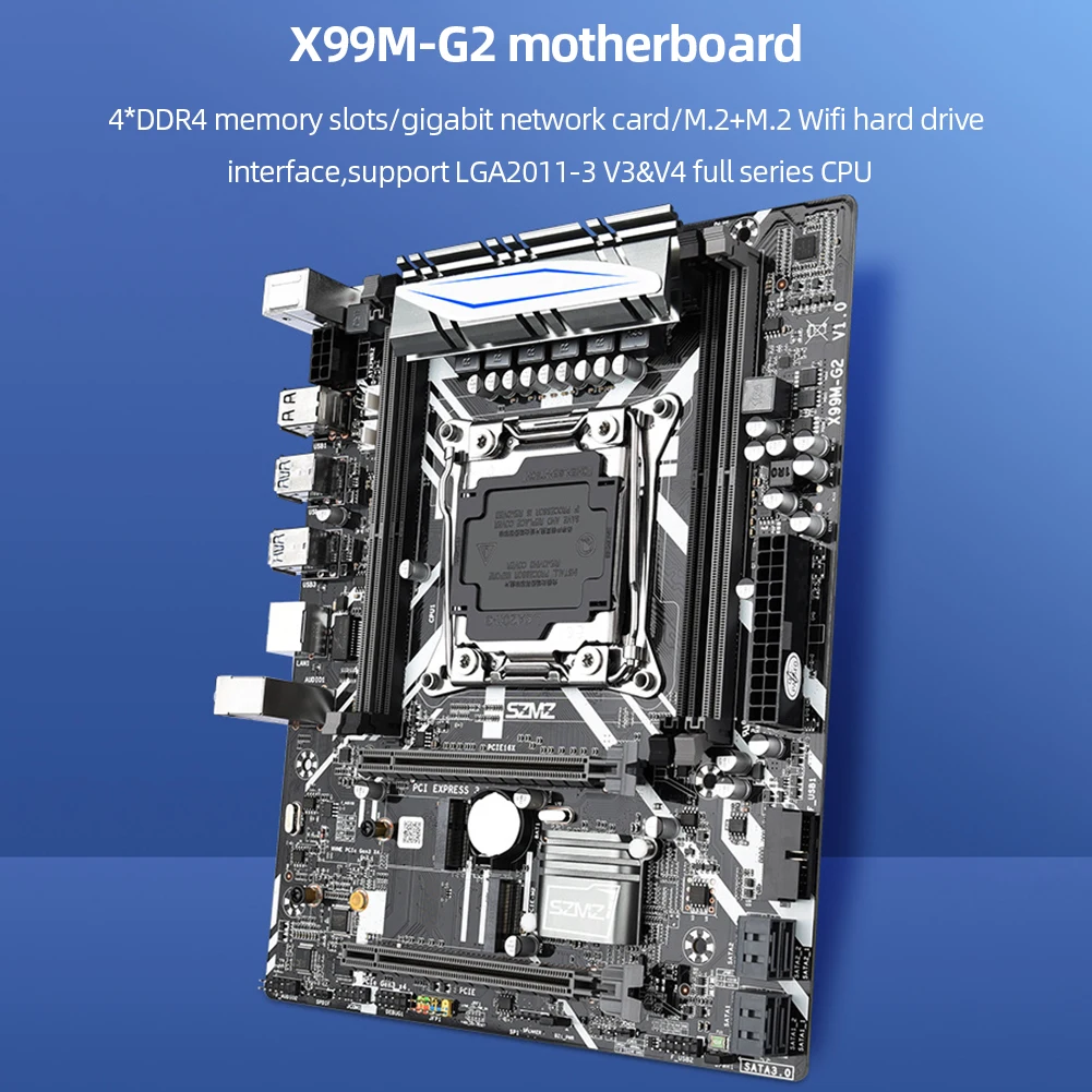 X99M-G2 Motherboard LGA 2011 V3/V4 USB3.0 NVME M.2 SSD Support 4*DDR4 RAM NVME M.2 REG ECC Memory 128GB Gigabit NIC LGA2011
X99M-G2 Motherboard LGA 2011 V3/V4 USB3.0 NVME M.2 SSD Support 4*DDR4 RAM NVME M.2 REG ECC Memory 128GB Gigabit NIC LGA2011