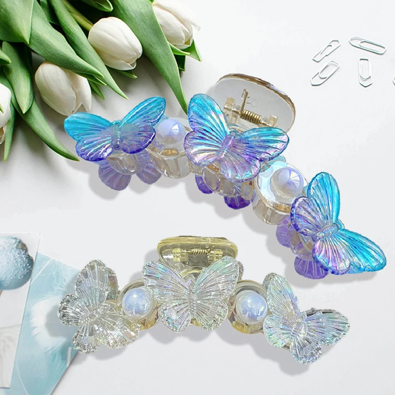 Women Pearl Mermaid Color Butterfly Hair Claws Crab Hair Clips Fairy Sweet Large Shark Clip Ponytail Barrettes Hair Accessories
Women Pearl Mermaid Color Butterfly Hair Claws Crab Hair Clips Fairy Sweet Large Shark Clip Ponytail Barrettes Hair Accessories