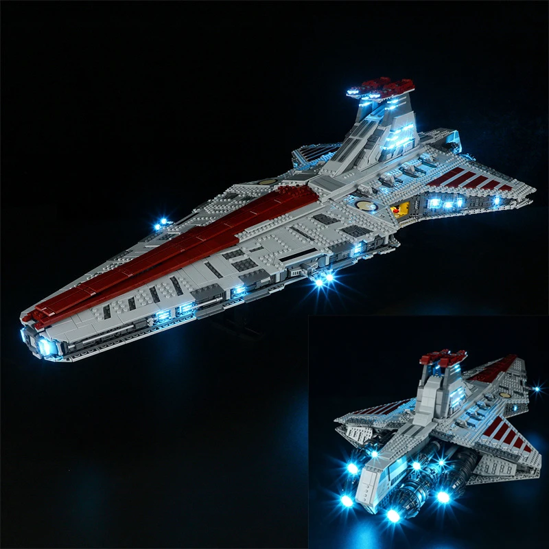 (Тylko светодиодный светильник) 75367 Star Venator-Class Republic Attack Cruiser Warplane (не включает