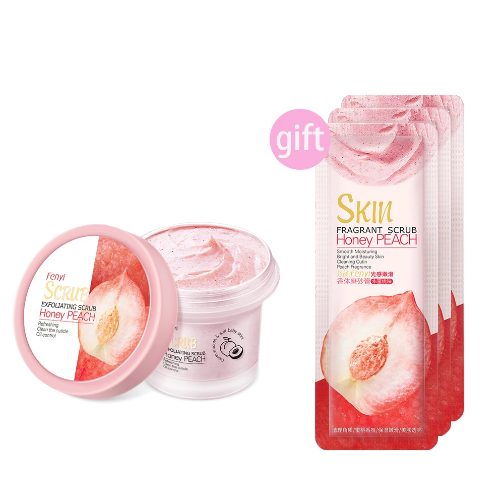 Peach Milk Facial Shea Butter Body Scrub Exfoliating Cleansing Whiten Moisturizing Reduce Acne Fine Pores Soft Face Skin Care
Peach Milk Facial Shea Butter Body Scrub Exfoliating Cleansing Whiten Moisturizing Reduce Acne Fine Pores Soft Face Skin Care