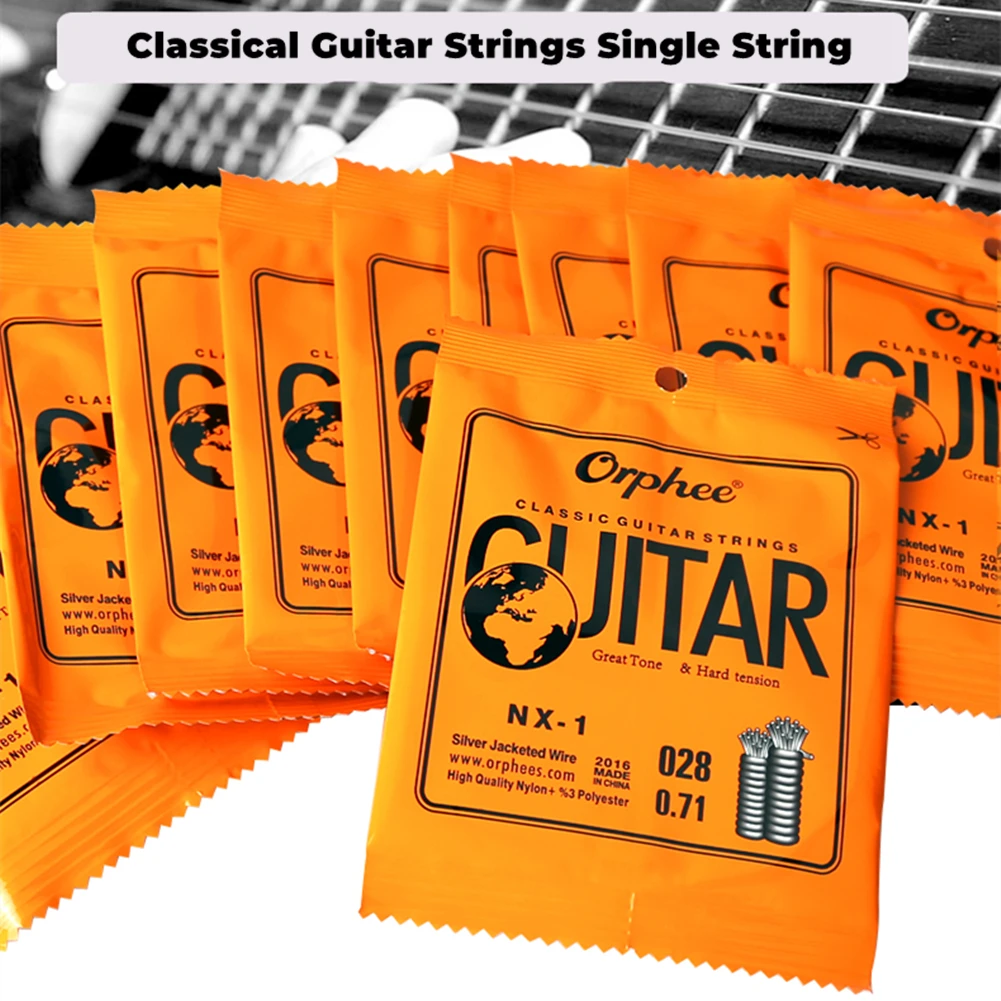 Orphee Classical Guitar Strings Single String Silver Plated Wire Nylon 028-045 Professional Guitar Replacement Strings Accessory
Orphee Classical Guitar Strings Single String Silver Plated Wire Nylon 028-045 Professional Guitar Replacement Strings Accessory