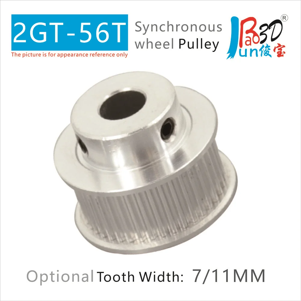 Driving Medium 2GT 56T Timing Toothed Small Belt Pulley Teeth Width 35.14MM Bore Diameter4 5 6 8 10MM GT2 Gear Wheel 3D Printer
Driving Medium 2GT 56T Timing Toothed Small Belt Pulley Teeth Width 35.14MM Bore Diameter4 5 6 8 10MM GT2 Gear Wheel 3D Printer