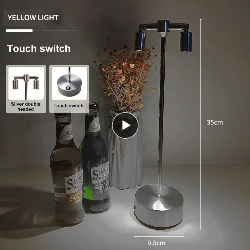 2-levels Brightness Nightstand Bedside Light Night Light Creative Bedroom/study/restaurant Household Metal Desk Lamp Cordless
2-levels Brightness Nightstand Bedside Light Night Light Creative Bedroom/study/restaurant Household Metal Desk Lamp Cordless