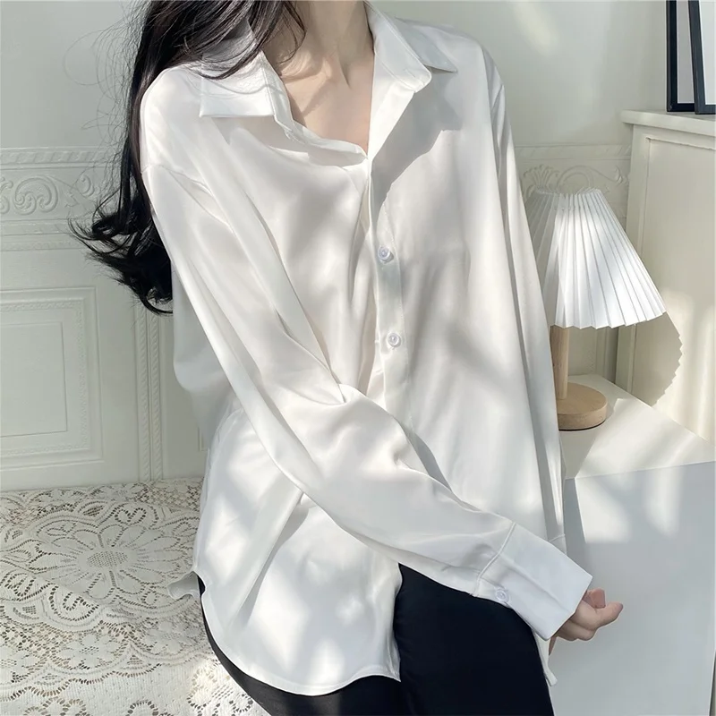 Fashion Single-breasted Casual Loose Shirt for Women Office Lady Tops White Shirt Women Blouse Blusas POLO Collar Top New 27806
Fashion Single-breasted Casual Loose Shirt for Women Office Lady Tops White Shirt Women Blouse Blusas POLO Collar Top New 27806