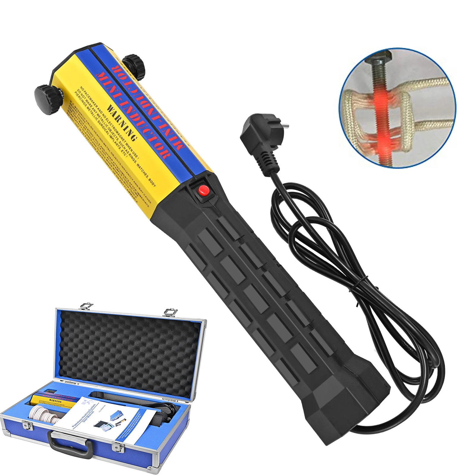 Factory Selling 220V Mini Ductor 1000W Flameless Induction heater With 6 Coils Bolt Heater Remover Handheld Heating
Factory Selling 220V Mini Ductor 1000W Flameless Induction heater With 6 Coils Bolt Heater Remover Handheld Heating