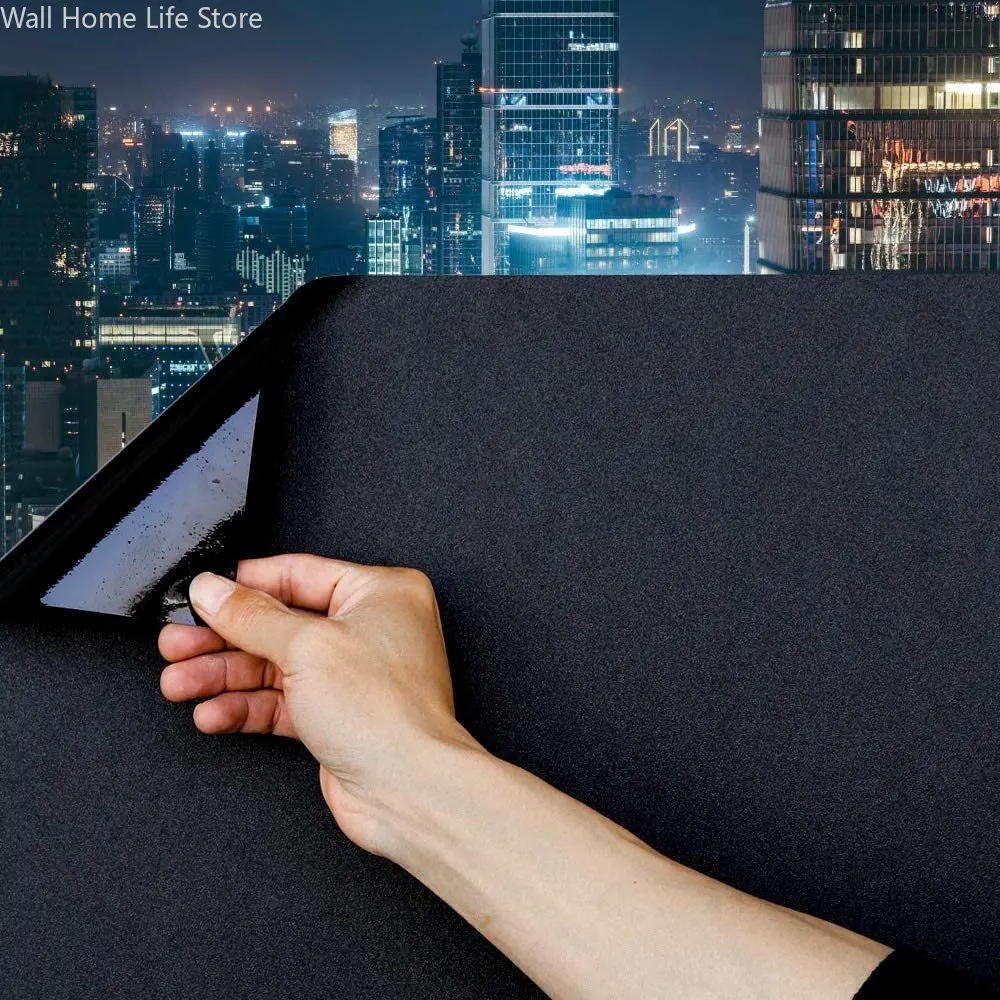 Removable 100% Light Blocking Window Film Static Total Blackout Window Sticker Privacy Decals Room Darkening Window Tint Black
Removable 100% Light Blocking Window Film Static Total Blackout Window Sticker Privacy Decals Room Darkening Window Tint Black
