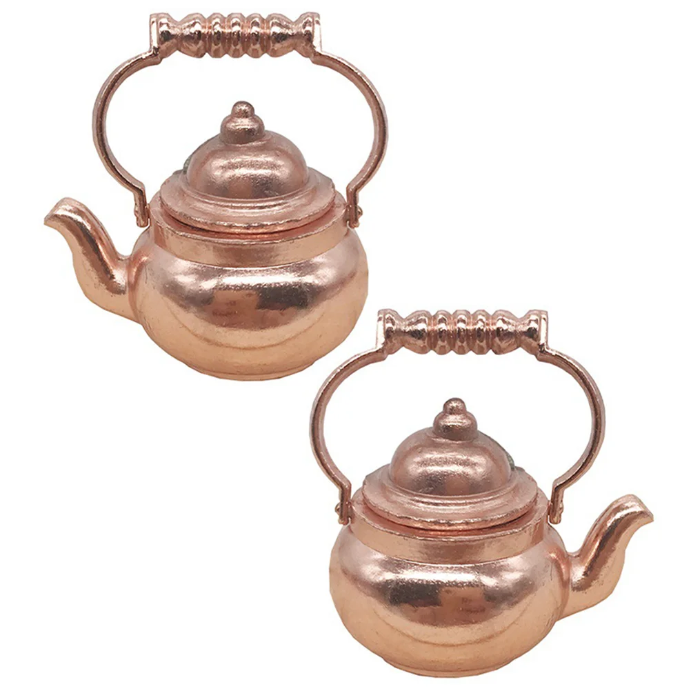 2 Pcs Mini Kettle Miniature Teapot Model Kids+toys Alloy Accessories
2 Pcs Mini Kettle Miniature Teapot Model Kids+toys Alloy Accessories