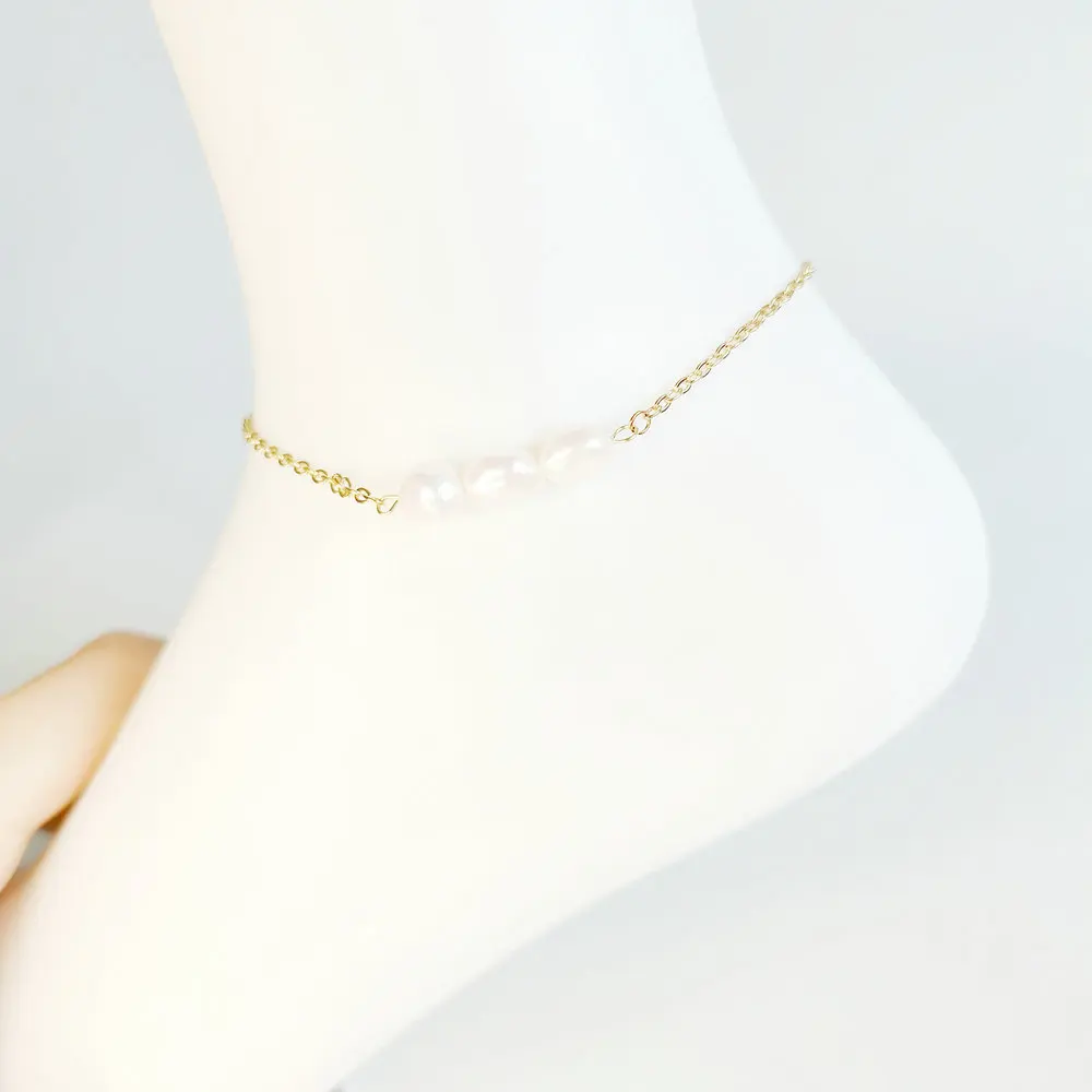 Everyday Jewelry Gifts Dainty Beach Beaded 18K Gold Plated Stainless Steel Freshwater Pearl Ankle Bracelets for Women
Everyday Jewelry Gifts Dainty Beach Beaded 18K Gold Plated Stainless Steel Freshwater Pearl Ankle Bracelets for Women