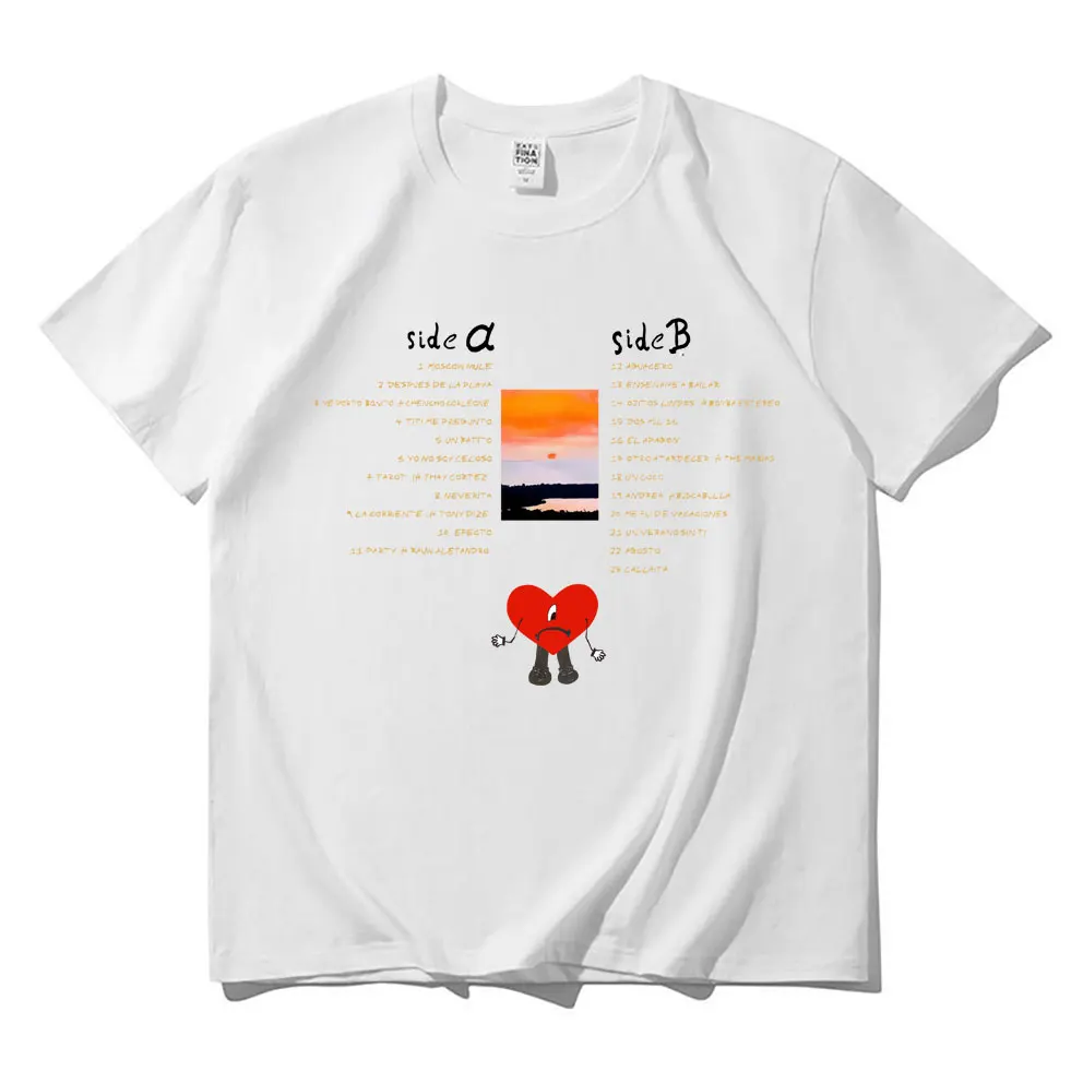 Bad Bunny UN VERANO SIN TI Music Album Pattern T Shirt Men Women Fashion Brand Design Love Eyes Print Tees Hip Hop Style Tshirt
Bad Bunny UN VERANO SIN TI Music Album Pattern T Shirt Men Women Fashion Brand Design Love Eyes Print Tees Hip Hop Style Tshirt