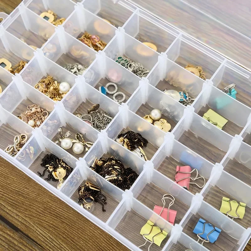 Transparent Plastic Storage Jewelry Box Compartment Adjustable Container For Beads Earring Box For Jewelry Rectangle Box Case 
Transparent Plastic Storage Jewelry Box Compartment Adjustable Container For Beads Earring Box For Jewelry Rectangle Box Case