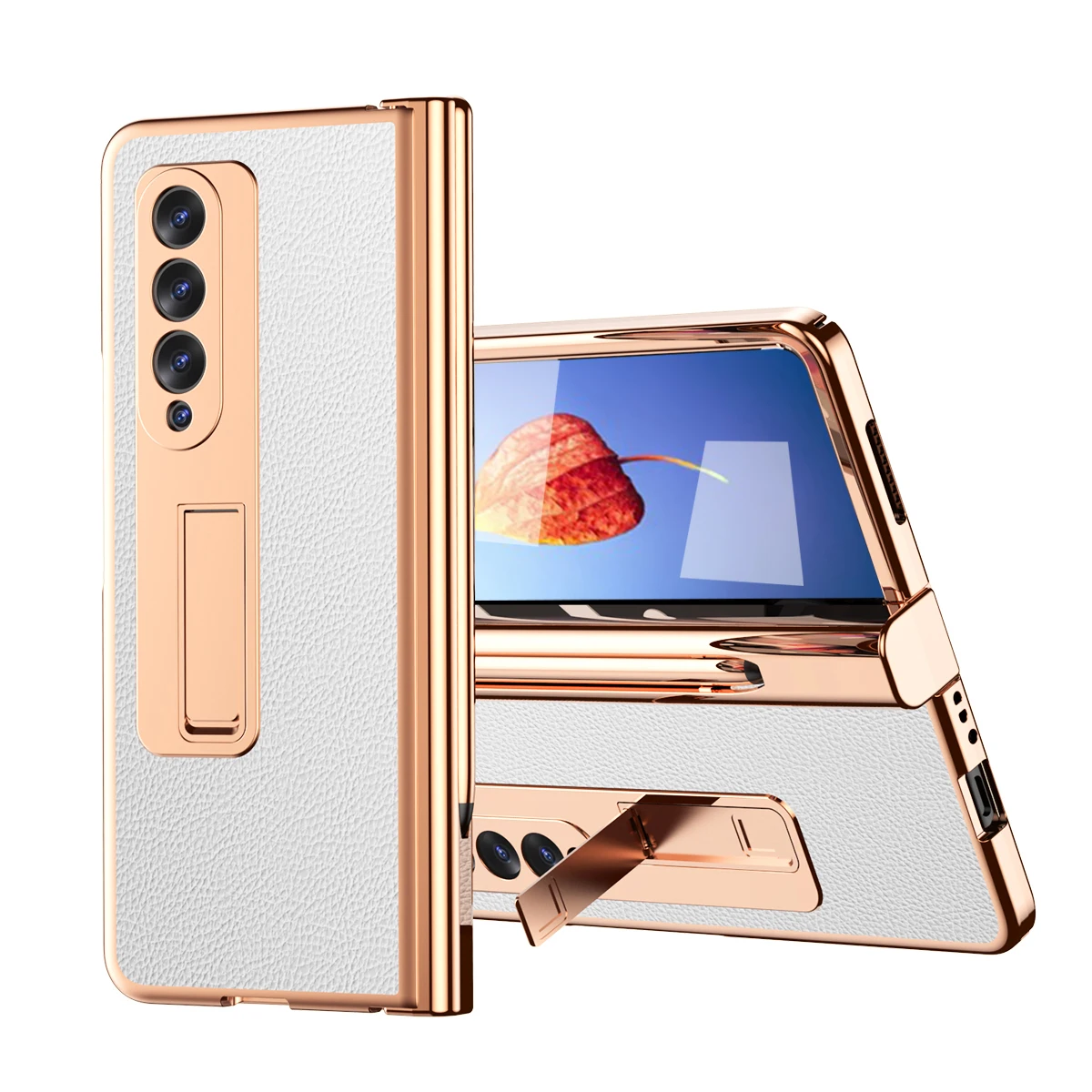 Plating Leather Full Protection Case for Samsung Galaxy Z Fold 4 5G Fold4 Fold3 Fold2 Fold 3 2 Tempered Glass Kickstand Cover
Plating Leather Full Protection Case for Samsung Galaxy Z Fold 4 5G Fold4 Fold3 Fold2 Fold 3 2 Tempered Glass Kickstand Cover