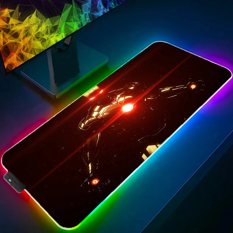 Iron Man LED Light Desk Mat XXL Computer Mousepad 80x30 90x40cm Backlight Keyboard Cover Table Mause Gaming Mouse Pad RGB Carpet
Iron Man LED Light Desk Mat XXL Computer Mousepad 80x30 90x40cm Backlight Keyboard Cover Table Mause Gaming Mouse Pad RGB Carpet
