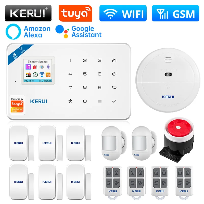 KERUI W181 GSM WIFI 433Mhz Tuya Security Protection Smart Home Control Motion Sensor Security Alarms For Home 6 Languages Garage 
KERUI W181 GSM WIFI 433Mhz Tuya Security Protection Smart Home Control Motion Sensor Security Alarms For Home 6 Languages Garage