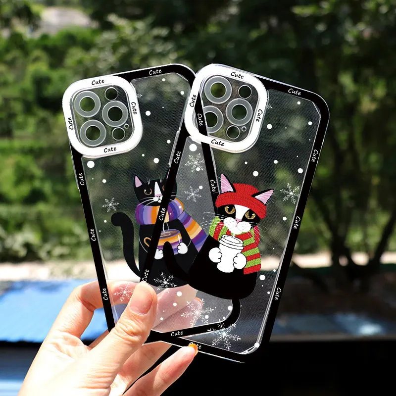 Vintage Bow Cat Clear Phone Case For iPhone 14 11 12 13 Pro Max 7 8 Plus SE 2020 XR X XS Lovely Cat & Coffee Cartoon Phone Cover
Vintage Bow Cat Clear Phone Case For iPhone 14 11 12 13 Pro Max 7 8 Plus SE 2020 XR X XS Lovely Cat & Coffee Cartoon Phone Cover