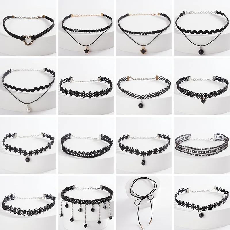 New Fashion Velvet Necklace Women's Jewelry Neck Strap Choker Neck Chain Lace Short Necklace Accessories Wholesale
New Fashion Velvet Necklace Women's Jewelry Neck Strap Choker Neck Chain Lace Short Necklace Accessories Wholesale