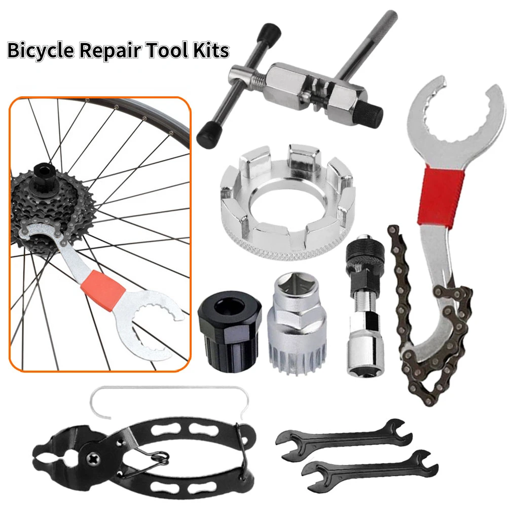 Bike Repair Tool Kits Bicycle Tools MTB Chain Breaker Cutter Crank Puller Bike Stickers Wrench Cassette Bracket Extractor Sets
Bike Repair Tool Kits Bicycle Tools MTB Chain Breaker Cutter Crank Puller Bike Stickers Wrench Cassette Bracket Extractor Sets