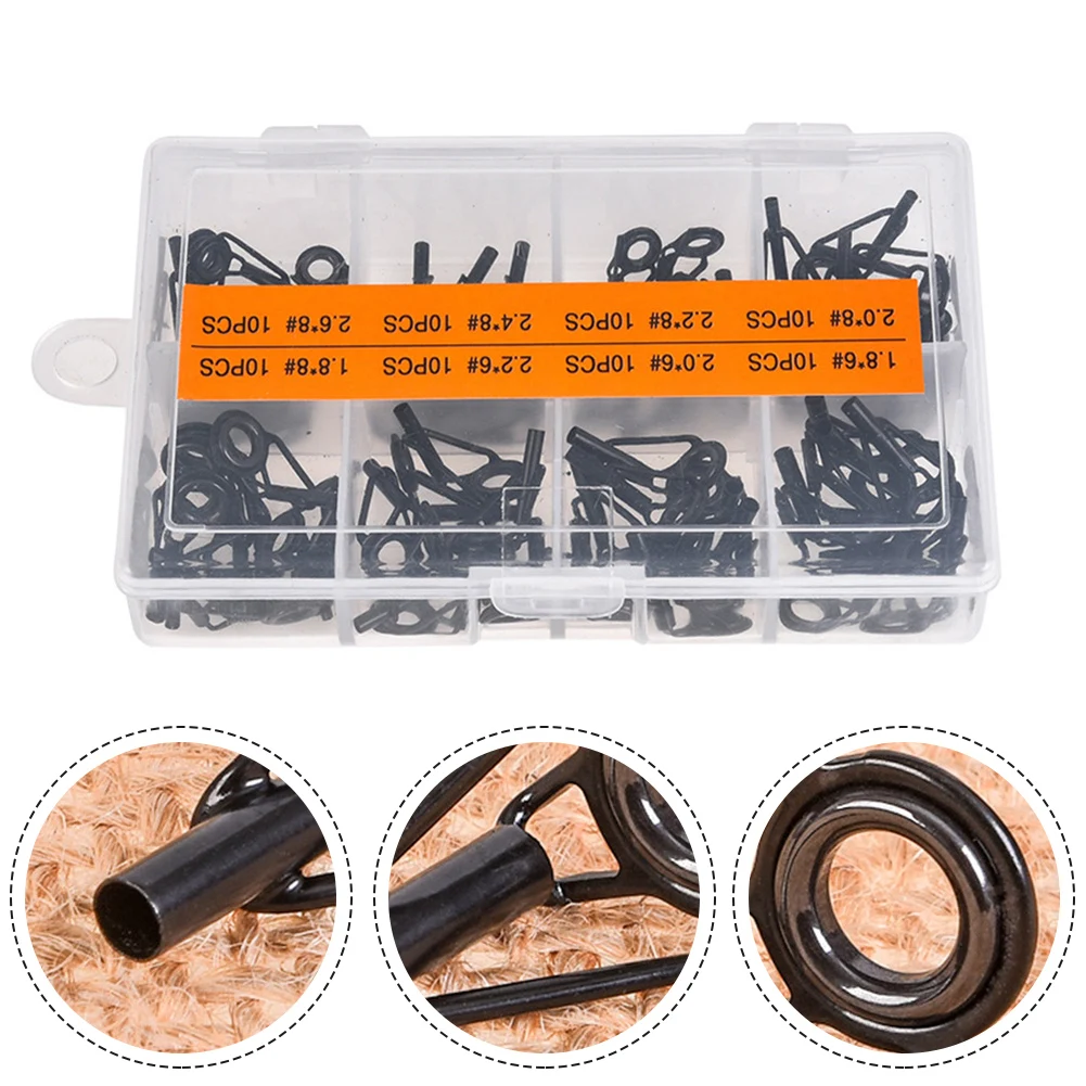 80pcs Fishing Rod Guide Ring Repair Kit Rod Eye Replacement Ceramic Wire Rings Guide Tip Fish Tackle Accessories
80pcs Fishing Rod Guide Ring Repair Kit Rod Eye Replacement Ceramic Wire Rings Guide Tip Fish Tackle Accessories
