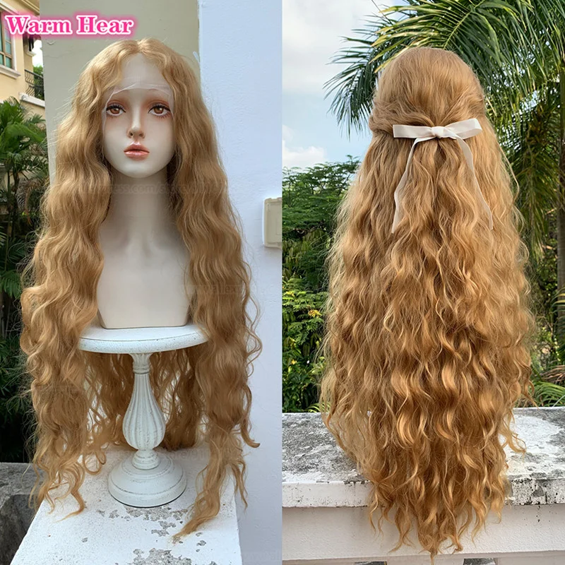 95cm Princess French Romantic Curly Hair Golden Brown Fashion T Lace Breathable Wig Heat Resistant Hair Halloween Wigs + Wig Cap
95cm Princess French Romantic Curly Hair Golden Brown Fashion T Lace Breathable Wig Heat Resistant Hair Halloween Wigs + Wig Cap