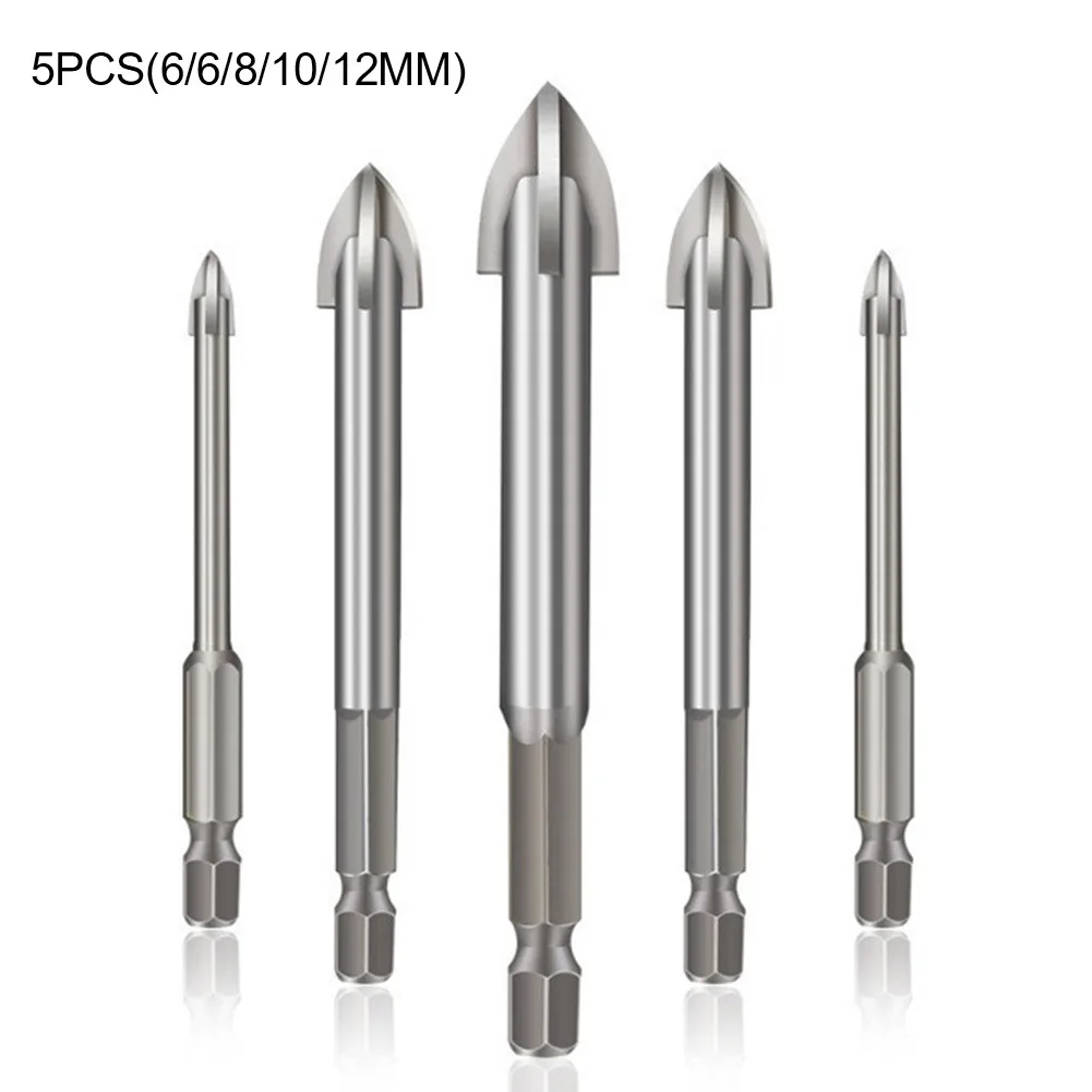 5Pcs 6-12mm Universal Multifunctional Cross Triangle Alloy Drill Bits For Ceramic Tile Marble Drilling Woodworking Power Tools
5Pcs 6-12mm Universal Multifunctional Cross Triangle Alloy Drill Bits For Ceramic Tile Marble Drilling Woodworking Power Tools