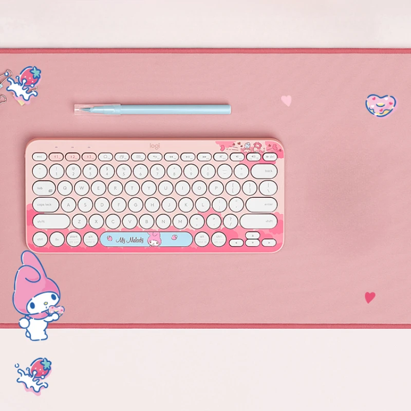 Беспроводная Bluetooth-клавиатура Sanrio My Melody Logitech, ограниченный выпуск, маленькая тонкая портативная компактная Женская клавиатура с сердечками для девушек
Беспроводная Bluetooth-клавиатура Sanrio My Melody Logitech, ограниченный выпуск, маленькая тонкая портативная компактная Женская клавиатура с сердечками для девушек