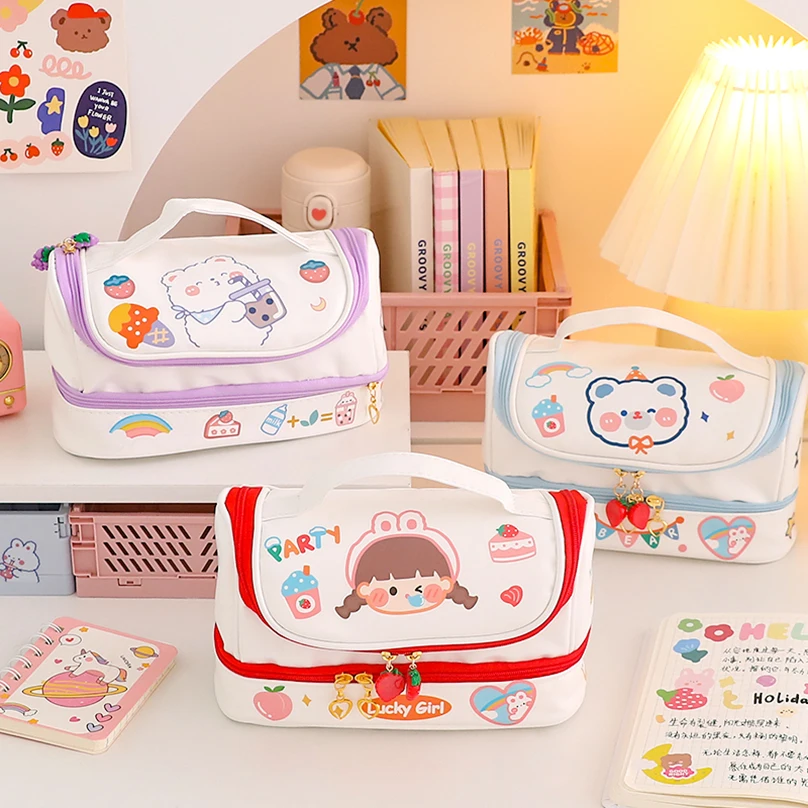 Pencil Cases For Girls Korean Stationery Pencil Box Double Layer Trousse Scolaire Large Capacity School Supplies Pencil Pouch
Pencil Cases For Girls Korean Stationery Pencil Box Double Layer Trousse Scolaire Large Capacity School Supplies Pencil Pouch