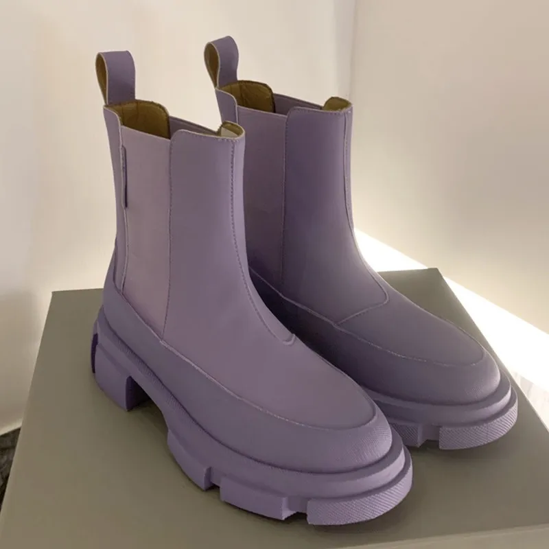 Thick Sole Ankle Boots Woman Cow Leather Motorcycle Boots Luxury Brand Spring Leisure Platform Flat Calf Boots for Women
Thick Sole Ankle Boots Woman Cow Leather Motorcycle Boots Luxury Brand Spring Leisure Platform Flat Calf Boots for Women