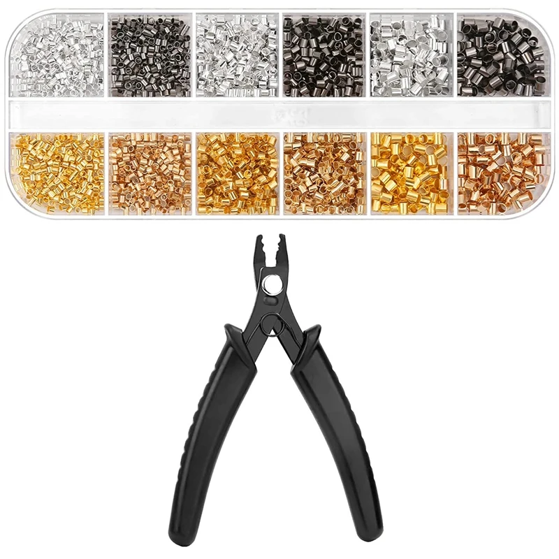 Crimping Tubes 2200Pcs Crimping Tubes With Crimping Pliers Jewelry Making Tools For DIY Jewelry Making (3 Sizes 4 Colors)
Crimping Tubes 2200Pcs Crimping Tubes With Crimping Pliers Jewelry Making Tools For DIY Jewelry Making (3 Sizes 4 Colors)