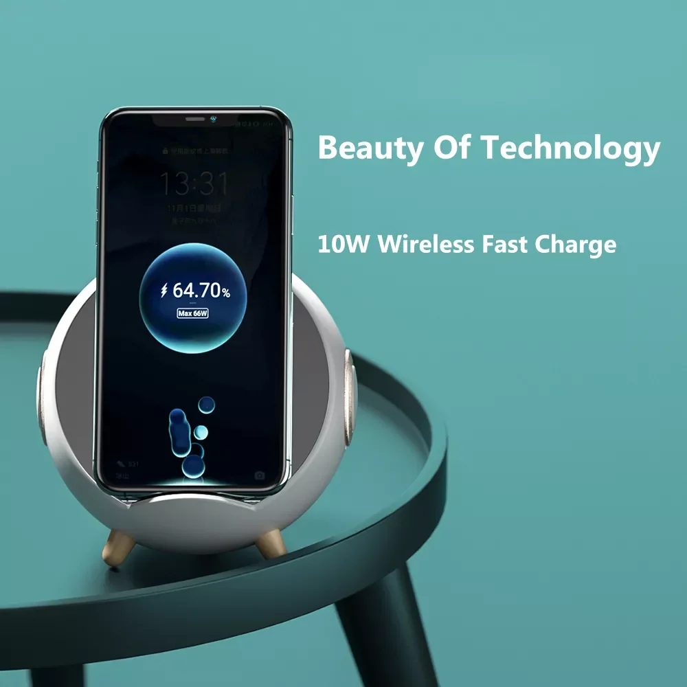 10W Wireless Mobile Phhone Fast Charger Multi-function LED Alarm Clock Bluetooth-compatible Speaker TF Card Player Children Gift
10W Wireless Mobile Phhone Fast Charger Multi-function LED Alarm Clock Bluetooth-compatible Speaker TF Card Player Children Gift