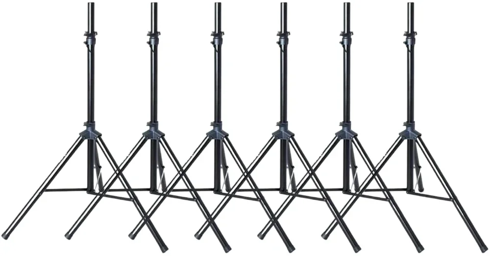 Universal PA DJ Tripod Speaker Stand Kit with Adjustable Height Constructed with Heavy Duty Durable Steel and Lightweight for Ea
Universal PA DJ Tripod Speaker Stand Kit with Adjustable Height Constructed with Heavy Duty Durable Steel and Lightweight for Ea
