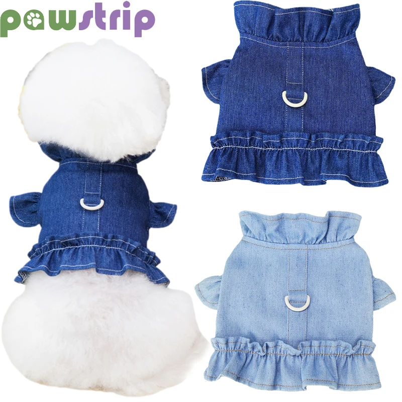 Denim Dog Vest Breathable Dog Harness Dress with Traction D-Ring Summer Thin Dog Clothes for Small Dogs Cats Chihuahua Pug Skirt
Denim Dog Vest Breathable Dog Harness Dress with Traction D-Ring Summer Thin Dog Clothes for Small Dogs Cats Chihuahua Pug Skirt