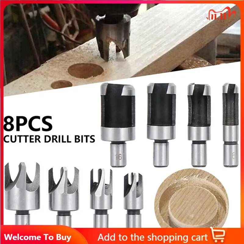 4/8Pcs Wood Plug Cutting Tool Drill Bit Straight And Tapered Taper 5/8" 1/2" 3/8" 1/4" Woodworking Cork Drill Bit Cutter Knife
4/8Pcs Wood Plug Cutting Tool Drill Bit Straight And Tapered Taper 5/8" 1/2" 3/8" 1/4" Woodworking Cork Drill Bit Cutter Knife