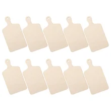 10 Pcs DIY Kids And Crafts Small Chopping Unfinished Crafts Boards Wood Crafts For Kidssss Supplies Handle Child