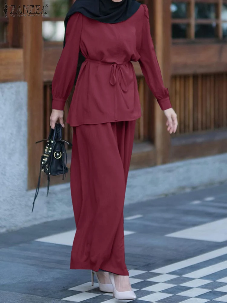 ZANZEA Women Solid Muslim Sets 2PCS O-Neck Loose Party Evening Gown Islamic Clothes Blouse Elastic Abayas Caftan Turkey Pant
ZANZEA Women Solid Muslim Sets 2PCS O-Neck Loose Party Evening Gown Islamic Clothes Blouse Elastic Abayas Caftan Turkey Pant