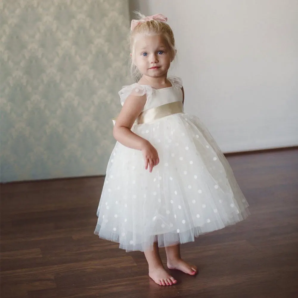 Mvozein Adorable Flower Girl Dresses 2022 Dot Tulle Puffy Ball Gown Tea Length Baby Pageant Communion Wedding Party Dress
Mvozein Adorable Flower Girl Dresses 2022 Dot Tulle Puffy Ball Gown Tea Length Baby Pageant Communion Wedding Party Dress