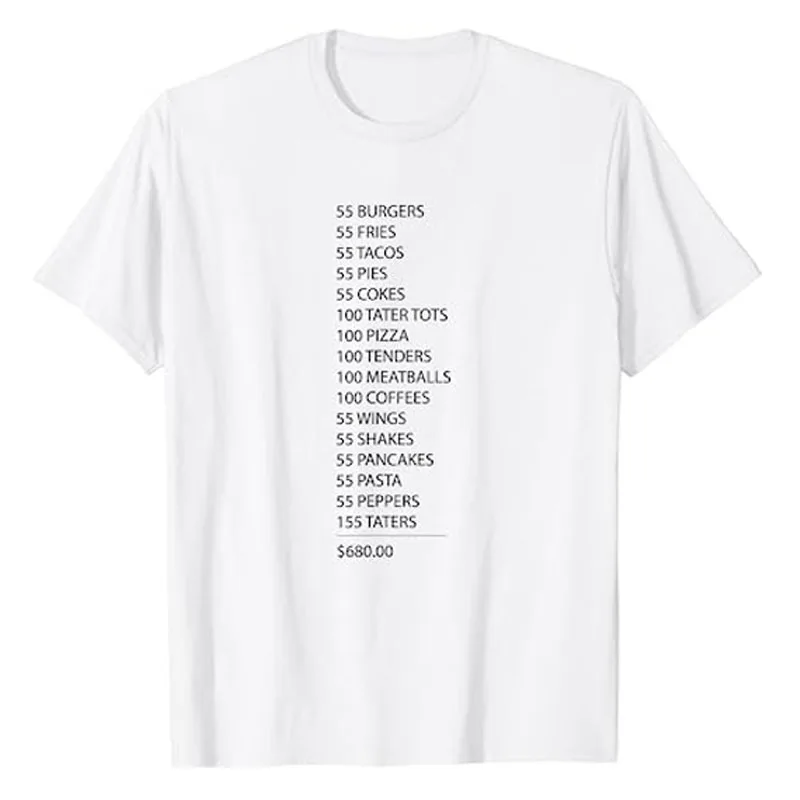Футболка с рисунком гамбургера, 55 картошки фри, я думаю, вы должны оставить футболку, Юмористическая женская футболка, Индивидуальные топы, одежда в стиле жизни
Футболка с рисунком гамбургера, 55 картошки фри, я думаю, вы должны оставить футболку, Юмористическая женская футболка, Индивидуальные топы, одежда в стиле жизни