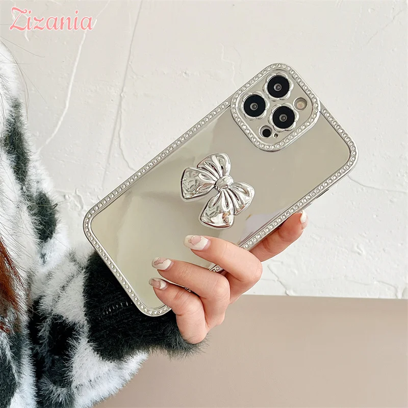 Fashion Luxurious mirror Rhinestone Stereoscopic bow-knot Phone Case For iPhone 13 12 11 Pro Max personality Shockproof Case New
Fashion Luxurious mirror Rhinestone Stereoscopic bow-knot Phone Case For iPhone 13 12 11 Pro Max personality Shockproof Case New