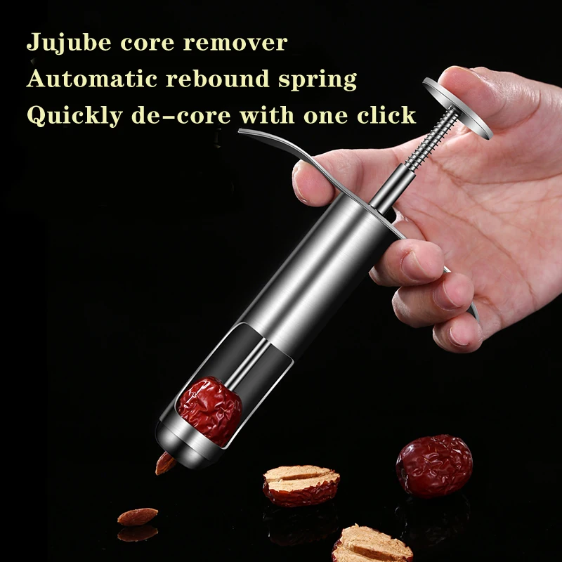 Stainless Steel Red Date Jujube Pitter Cherry Kernel Remover Tools Olive Corer Kitchen Fruit Core Remover Seed Push Out Tool
Stainless Steel Red Date Jujube Pitter Cherry Kernel Remover Tools Olive Corer Kitchen Fruit Core Remover Seed Push Out Tool