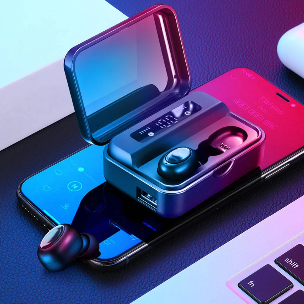 1 Pair TWS Earphones Power Display Waterproof Stereo TWS Earphones Wireless Earbud with Charging Box
1 Pair TWS Earphones Power Display Waterproof Stereo TWS Earphones Wireless Earbud with Charging Box