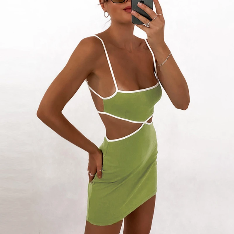 Abdieso Green Cut Out Sexy Bodycon Summer Dresses for Women 2022 Sleeveless Patchwork Backless Beach Mini Prom Party Dress Femme
Abdieso Green Cut Out Sexy Bodycon Summer Dresses for Women 2022 Sleeveless Patchwork Backless Beach Mini Prom Party Dress Femme