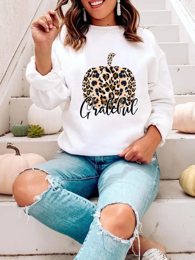 Thanksgiving Fashion Fall Autumn Halloween Women Print Leopard Pumpkin Trend Cute Pullovers Casual Graphic Female Sweatshirts
Thanksgiving Fashion Fall Autumn Halloween Women Print Leopard Pumpkin Trend Cute Pullovers Casual Graphic Female Sweatshirts