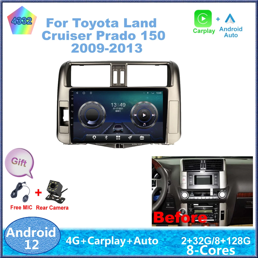 9" For TOYOTA Land Cruiser Prado 2010-2013 Android 12 Carplay 8-Cores 4G Sim WiFi Car Radio Stereo Multimedia Player Auto GPS
9" For TOYOTA Land Cruiser Prado 2010-2013 Android 12 Carplay 8-Cores 4G Sim WiFi Car Radio Stereo Multimedia Player Auto GPS