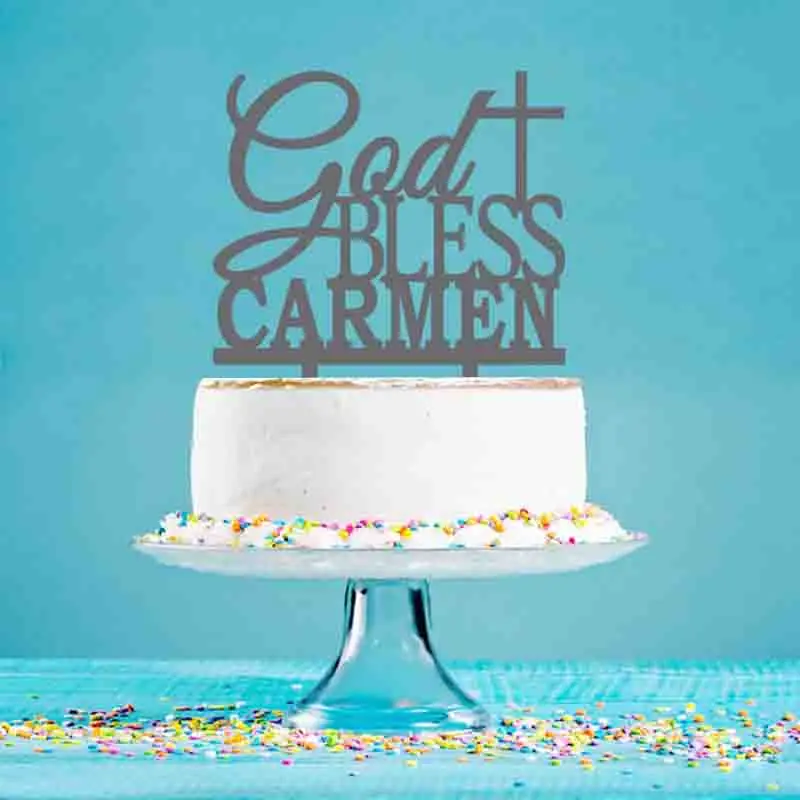 Custom Name God Bless+Your Name Cake Topper For Kids Baptism and Communion Party Cake Decoration Topper
Custom Name God Bless+Your Name Cake Topper For Kids Baptism and Communion Party Cake Decoration Topper