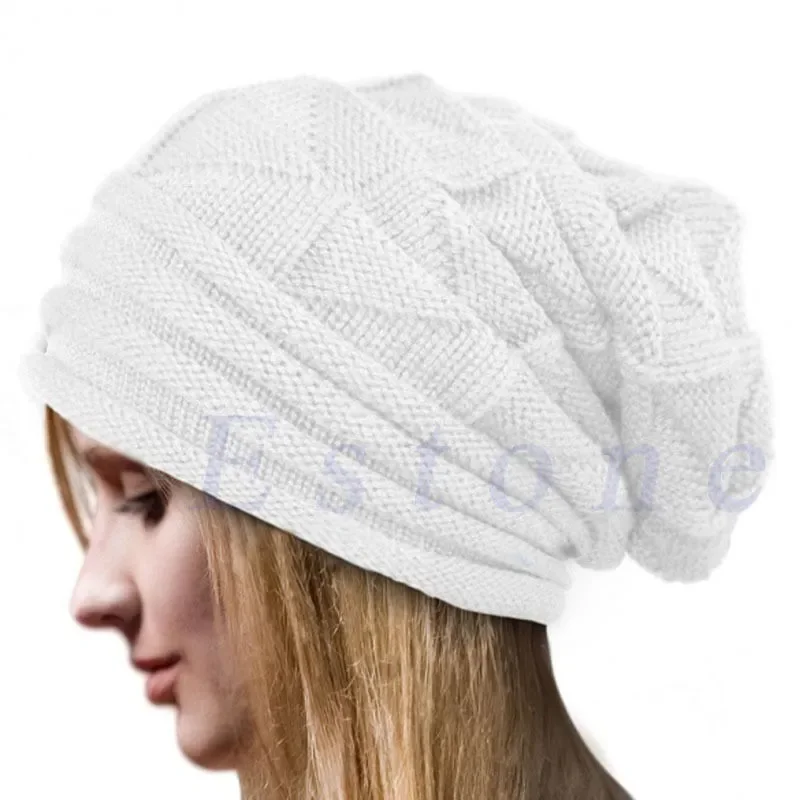 

Men Women Knit Baggy Beanie Oversize Winter Hat Ski Slouchy Cap Skull Winter Wool Warm Cap Beanies