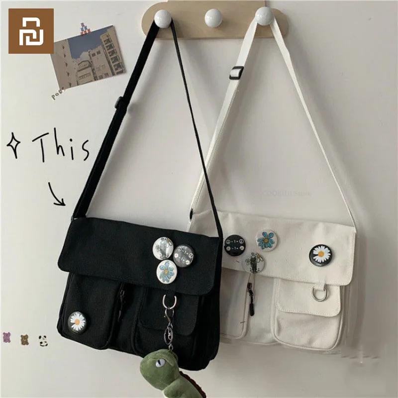 Youpin Canvas Diagonal Cross Bag Youth Casual Version Ladies Large Capacity Shoulder Bag Solid Color Women Messenger Bags New
Youpin Canvas Diagonal Cross Bag Youth Casual Version Ladies Large Capacity Shoulder Bag Solid Color Women Messenger Bags New